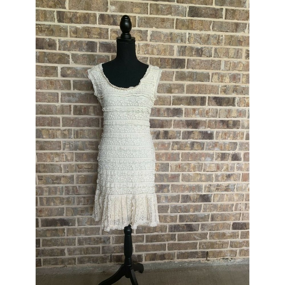 MAX edition lace sheath bodycon dress ivory small